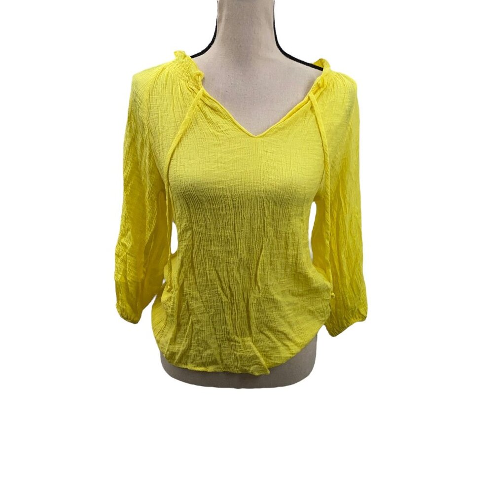 Lush Small Yellow Crepe Top
